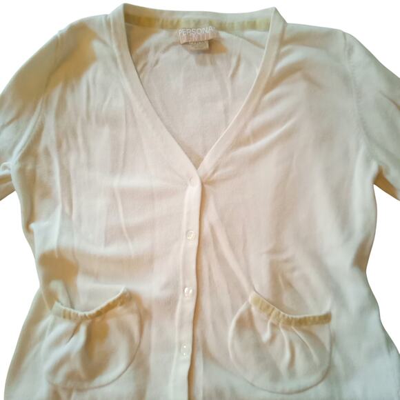 Personal Identity Womens Cream Cardigan Y2K Soft Danity - Picture 1 of 3